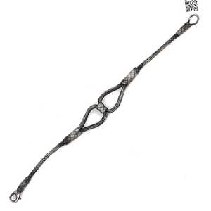 กำไลข้อมือเงินแท้ 999 แบบถักมือ Kazaziye  ชุบออกซิไดซ์ เครื่องประดับแฟชั่น - Product Image 3
