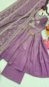 Vestido Maxi con Bordado Especial para Fiesta de Bodas, con Duppata Reversible, Antiarrugas y de Secado Rápido - Product Image 6