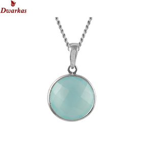 Collier avec pendentif en chalcédoine jaune naturelle serti dans un cadre en argent sterling 925, bijoux cadeau - Product Image 4