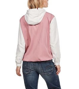 เสื้อครอปมีฮู้ดแบบสวมหัวมีซิปครึ่งบล็อคสีโลโก้แบบกำหนดเอง - Product Image 5