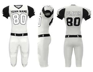 เสื้อฟุตบอลอเมริกันคุณภาพสูง ระบายอากาศได้ดี ไซส์ใหญ่ แขนสั้น ผ้าตาข่าย โพลีเอสเตอร์ 100% ชุดทีมฟุตบอล ผลิตในปากีสถาน - Product Image 4