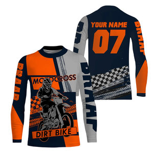 Maillot de moto en jersey anti-UV à sublimation tendance, vêtements de motocross, combinaison de moto, maillot uni, combinaisons de course de moto usagées - Product Image 2