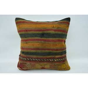 Oreiller Kilim tissé en laine de bohème multicolore vintage de luxe 14x14 pouces coussin imprimé floral à multiples facettes écologique pour la literie - Product Image 1