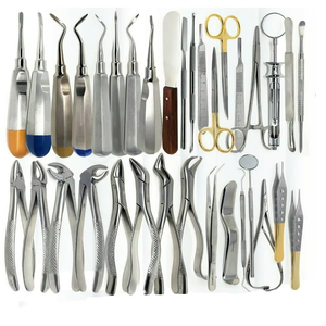 Kit d'instruments dentaires allemands de 74 pièces en acier inoxydable manuel réutilisable pour l'extraction dentaire, comprenant des élévateurs et des pinces dentaires - Product Image 5
