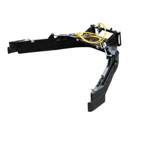 Adjustable Manure Scrapper features a heavy duty 6 to 10 foot variable width steel blade and universal skid steer mount - Product Image 1