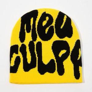 Mea Culpa Beanie Hat Winter Knit Skull Cap Jacquard Moda Unisex Barato - Product Image 6