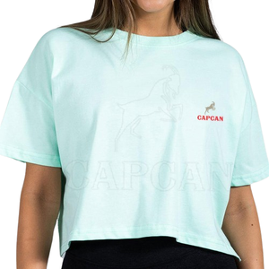 Camiseta de Mujer, Color Personalizado, 100% Algodón, Estilo Hip Hop, Corte Ajustado, Secado Rápido, Cuello Redondo, Cierre de Botones, Diseño de Parches, Oferta de Invierno - Product Image 1
