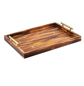 Bandeja de servicio ovalada de madera Natural, plato de aperitivos de café y té decorativo largo para el hogar, cocina, comedor y restaurante - Product Image 3