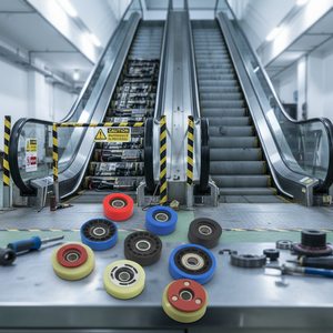 Fourniture de pièces de rechange toutes marques : Roue de poulie d'escalator DE 70 75 76 80 100, Rouleau de chaîne d'escalator avec roulement à billes 6204 6006 6202 - Product Image 1