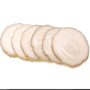 ถาดรองแก้วทำด้วยมือทำจากครีมเรซินรูปร่างไม่สม่ำเสมอสำหรับตกแต่งโต๊ะกาแฟและสำนักงาน - Product Image 4