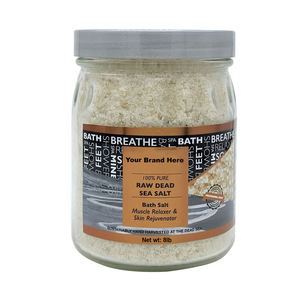 Sales de baño del Mar Muerto de etiqueta privada personalizables de 8 libras, aromas terapéuticos ricos en minerales naturales y sintéticos en tarro - Product Image 6