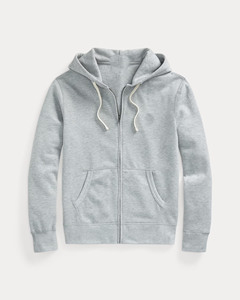 Sweat à capuche gris pour homme avec fermeture éclair, en tissu polaire doux et poches avant, pour un confort décontracté au quotidien, par Marfa International - Product Image 1