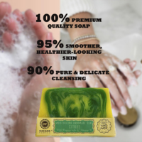Savon Solide Artisanal Bio à l'Essence d'Agrumes de Qualité Supérieure, Marque Privée OEM ODM, 80g, Fait Main, Naturel, pour le Corps et le Visage
