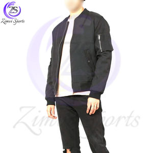 Bon fournisseur, prix de gros, tissu doux au toucher, service OEM, design unique, veste bomber à fermeture éclair intégrale, vêtements d'extérieur, par Zimvi Sports - Product Image 4