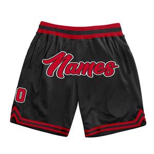 Industrie Direct Engro Sportswear Short de basket-ball personnalisé noir rouge-blanc authentique Short de basket-ball rétro - Product Image 1