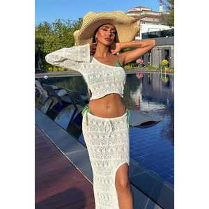 Ensemble Katy Bohème ajouré à une seule pièce 9710-015 en tissu tricoté pour Printemps/Été - Product Image 4