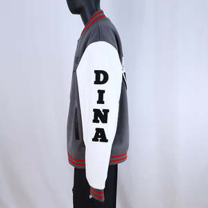 Veste universitaire personnalisée avec logo, manches en cuir, patch brodé, veste de baseball universitaire pour hommes, veste universitaire pour Unidex - Product Image 3