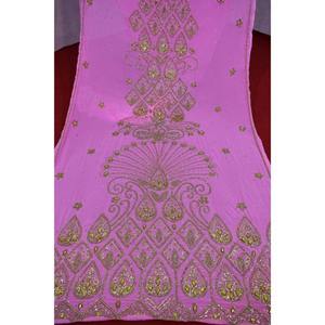 Tela de seda pura de la mejor calidad 100 por ciento con trabajo de cuentas a mano Dirac nupcial somalí para vestidos de boda y FIESTA DE LA India - Product Image 5