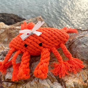 Crab Shaped Interactive Squeaky Dog <b>Toy</b> Made of Durable PP and <b>Soft</b> Cotton for Playing with Pets for Fish and <b>Rabbit</b> Owners - Product Image 3