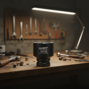 Hazet 1/2'' <b>12</b>-<b>Point</b> Square <b>Socket</b> with Traction Profile and Borehole - Product Image 3