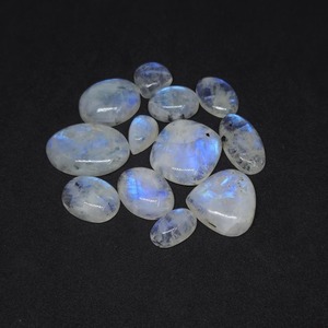 June Birthstone Natural Moonstone Cabochon Mixed Shapes White Iridescent Polished Loose Gemstones Third Party Certified 8-12 - Product Image 1
