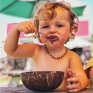 Juego de Tazones de Coco Sostenibles al por Mayor con Cuchara de Madera, Tazón Ecológico y Natural para Frutas y Ensaladas para Bodas, Especial de Navidad - Product Image 1