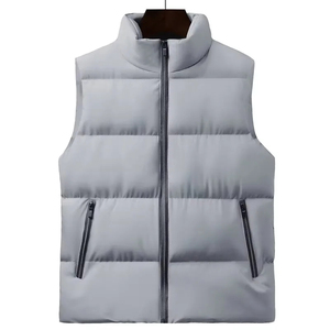 Chaleco Acolchado con Capucha Verde Unisex, Cuello Alto, Cierre de Cremallera, Impermeable, Cortavientos, Transpirable, Chaqueta Casual de Invierno, Color Sólido - Product Image 2