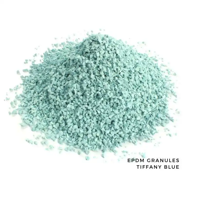 Isi polimer tinggi EPDM atau Ethylene Diene Monomer granul 25% warna biru Tiffany
