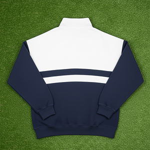 เสื้อสเวตเชิ้ตผู้ชายแบบมีซิปครึ่งตัว ดีไซน์ทันสมัย ทรงโอเวอร์ไซส์ ผ้าฟลีซ แต่งสีบล็อก ปักโลโก้ตามสั่ง เป็นมิตรกับสิ่งแวดล้อม คอเต่า - Product Image 5