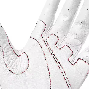 Guantes de bateo de béisbol profesionales de estilo único OEM en cuero con cierre de correa guantes personalizados de mano de dedo completo con logotipo - Product Image 2