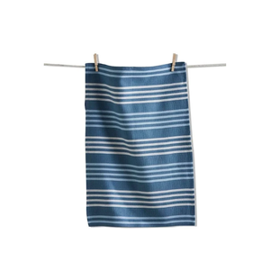 Eco Occasion Blue Lines Embroidered Golf <b>Kitchen</b> <b>Towel</b> 45x70cm 310GSM Natural Cotton Designed For Eco Retailers Clubs Buyers - Product Image 1