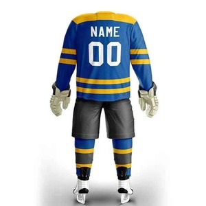 Maillot de hockey sur glace personnalisé en polyester de qualité supérieure nouveau design Impression par sublimation Logo brodé Maillot de hockey sur glace personnalisé. - Product Image 4