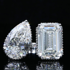 Luxury Pear Cut and <b>Emerald</b> Cut Cubic Zirconia Engagement <b>Ring</b> for Women 925 Sterling <b>Silver</b> Wedding Statement Jewelry - Product Image 3