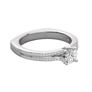 Anillo de Diamante Solitario Brillante en Oro de 9K - Product Image 4