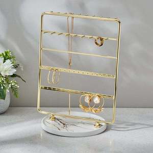 Stylish Jewelry Stand with Multiple Hooks Multi-Tiered Jewelry Organizer Stand - Product Image 1