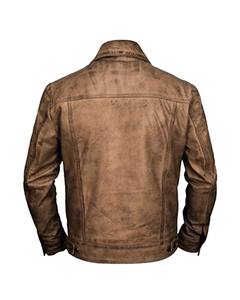 Chaqueta de cuero de moda de alta calidad para hombre, hecha a medida, estilo informal, patrón sólido azul, producto de Venta caliente de invierno - Product Image 2