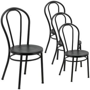Chaise en fer solide pour la maison et la salle à manger, chaise en fil de fer pur, couleur noire faite à la main, forme personnalisée - Product Image 4