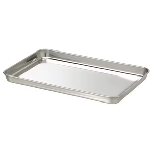 Plateau de service en métal galvanisé rond et rectangulaire de taille personnalisée avec poignées en fer noir pour un usage domestique à des prix compétitifs - Product Image 5