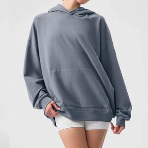 Sudadera Extra Grande para Mujer, Tejido Grueso de Felpa Francesa, Estilo Urbano, Logotipo Personalizado, Hombros Caídos, Capucha con Logotipo Frontal para Invierno - Product Image 1