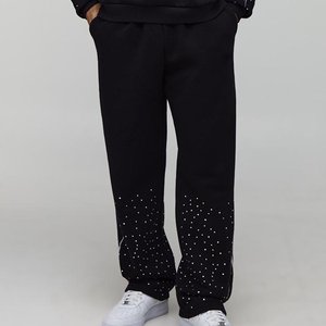 Venta al por mayor de moda diseño de diamantes de imitación personalizados para hombres chándal Streetwear chándales de alta exigencia para invierno transpirable personalizado - Product Image 3