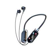 Écouteurs sans fil tour de cou en gros Bluetooth 5.4 avec affichage numérique LED, basses stéréo, Type-C, longue autonomie pour le sport et la course à pied