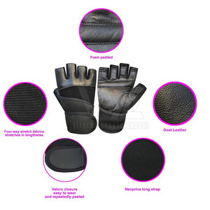 Gants de musculation respirants pour l'entraînement, service OEM, fabrication sur mesure, gants de musculation en cuir véritable - Product Image 6