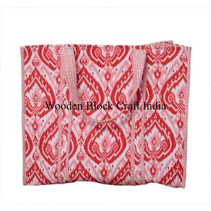 Bolsa de Mano Acolchada con Estampado Floral Vintage 100% Algodón al por Mayor, Bolsa con Cierre Abierto para Mujer, Logotipo Personalizado, Invierno, Primavera, Verano - Product Image 1