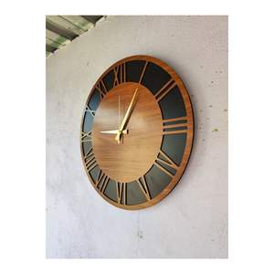 50cm Wooden Walnut Furniture Color Roman Numeral Pattern <b>Silent</b> Wall <b>Clock</b> Gift Idea - Product Image 2