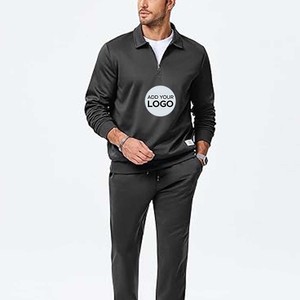 Ensemble 2 pièces de survêtements pour hommes, pantalons de survêtement à capuche et fermeture éclair, tenues de jogging, survêtements athlétiques et décontractés pour hommes - Product Image 4