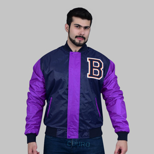 Chaqueta Bomber Personalizada Oversized Invierno Gruesa Chaqueta Recortada Informal Bordado Tela de Nailon Unisex - Product Image 1