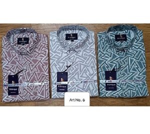 Camisa informal transpirable de alta venta para hombres con mangas largas y sensación natural para uso en verano de la India - Product Image 3