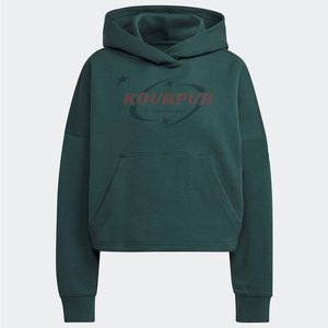 เสื้อฮู้ดผู้หญิงแบบสวมหัวรุ่นใหม่ล่าสุดสำหรับฤดูหนาว ผ้าฝ้าย 100% กันน้ำ โลโก้ด้านหน้า ดีไซน์ทันสมัย ราคาคุ้มค่า - Product Image 1