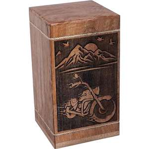 Urne de crémation en bois classique pour cendres adultes avec finition sculptée traditionnelle pour boîte commémorative élégante - Product Image 4