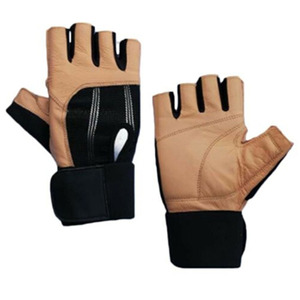 ถุงมือหนังแทคติคอลแบบครึ่งนิ้วสีแทน  บุนิ้วมือ  ระบายอากาศได้ดี  เหมาะสำหรับฝึกซ้อม  ยกน้ำหนัก  กันน้ำ  มีเชือกผูก - Product Image 6